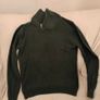 Springfield Mens Size M Knit Shawl Collar Green Cotton Pullover Sweater Image 3