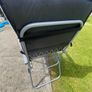 2 Sun loungers with navy and white cushion Image 3