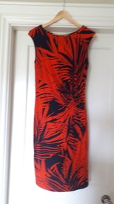 Roman Orange Navy Dress Size 12
