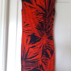 Roman Orange Navy Dress Size 12