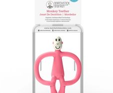 Matchstick Monkey Teething Toy and Gel Applicator Pink