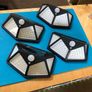 4 x Solar Led Wall Lamps Rechargeable New Image 5