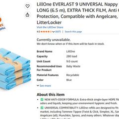 LillOne EVERLAST Universal Nappy Bin Refills Pack of 9
