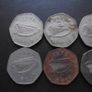 8 Irish Coins@50 Pence (1970-1996) Image 5