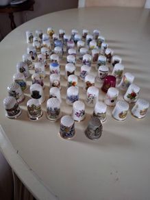 Porcelain  - Collectable Thimbles X 65 .