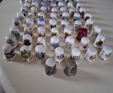 Porcelain  - Collectable Thimbles X 65 .