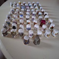 Porcelain  - Collectable Thimbles X 65 .