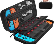 Switch Case Compatible with Nintendo Switch/Switch OLED - Carrying Case with 20 Game Cartridges, Protective Hard Shell Travel Case Pouch for Nintendo Switch Console