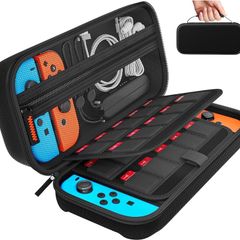 Switch Case Compatible with Nintendo Switch/Switch OLED - Carrying Case with 20 Game Cartridges, Protective Hard Shell Travel Case Pouch for Nintendo Switch Console