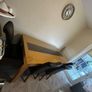 Solid Wood Dining Table With Glass Top And 4 Brown Chairs, 180cm x 85cm Image 4