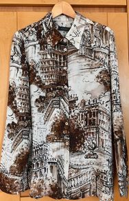 Ladies Brown Patterned Blouse by Elena Miro