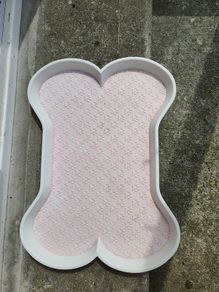 Dog food mat (plastic) pink