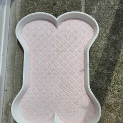 Dog food mat (plastic) pink