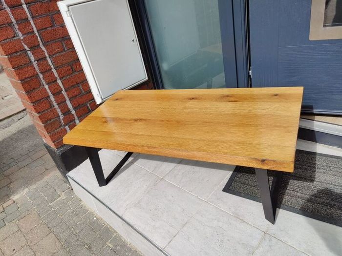 Solid oak coffee table