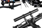 20cm Bicycle Handlebar Extended Bracket Bike Mount Bar Computer Holder Support Rack Alloy Stand Double Frame Bicycle Clip