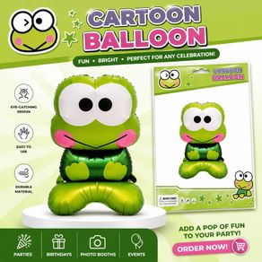 Kids birthday party Frog Foil Balloon 62cm