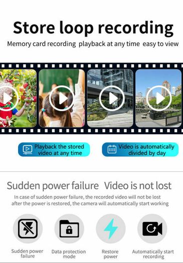 IP66 1080P Outdoor IP Camera CCTV PTZ Dome Security IR Cam WiFi Motion Tracking