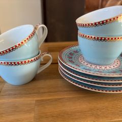 Espresso Coffee cups with matching plates