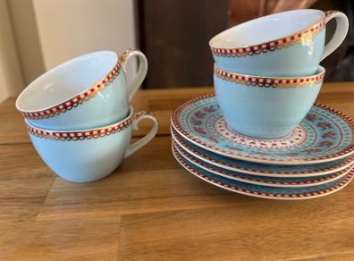 Espresso Coffee cups with matching plates