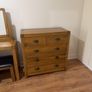 Solid Oak Bedroom Furniture (Double Bed, Mattress, Locker, Dressing table, Chest) Image 3