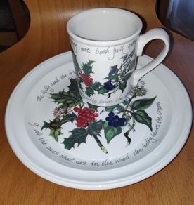 Portmeirion the Holly & the Ivy plate & cup