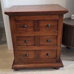 Pair of antique style bedside lockers