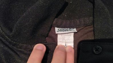 Subway authentic black long sleeve shirt