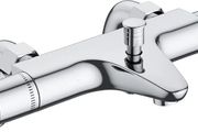 Thermostatic Bath Shower Mixer,Thermostatic Bath Mixer Tap,Bath Tap with Temperature Control,Solid Brass,Chrome Finished,Bathtub Mounted,(Bathtub Mounted)