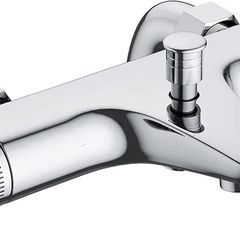Thermostatic Bath Shower Mixer,Thermostatic Bath Mixer Tap,Bath Tap with Temperature Control,Solid Brass,Chrome Finished,Bathtub Mounted,(Bathtub Mounted)