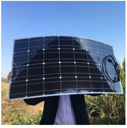 2pcss 100w 12v portable Solar Panel Flexible 16V 800W plate CELLS Monocrystalline silicon