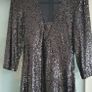 UNSIGNED black sequins and sheer bodycon Sz 8 Image 2
