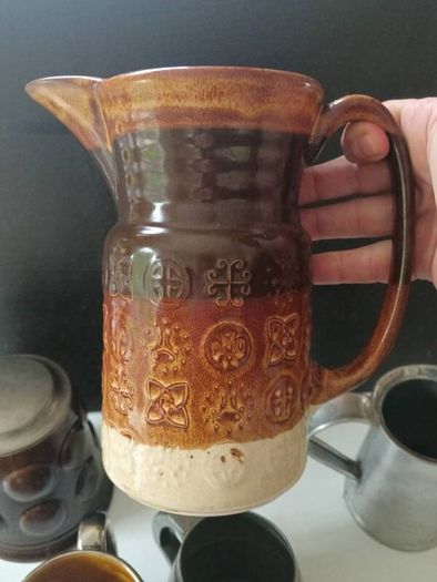 6 Pce Vintage Ceramic and Pewter Set