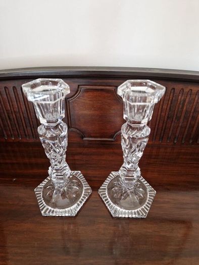 Glass candlesticks
