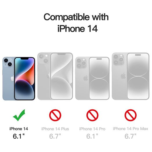 For iPhone 14 Tempered Glass Screen Protector Saver Cover Case Friendly New - FHT31IPTG