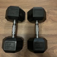 15kg hex dumbbells
