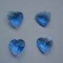 Blue Heart pendant beads, Craft supplies, Glass heart, Suncatcher parts, Jewellery supplies Image 6