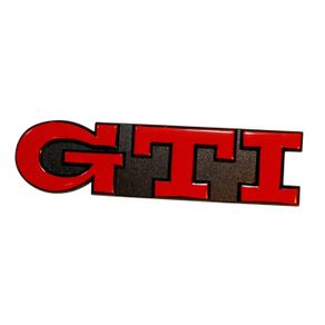 3D Metal Red GTI Car Front Grille Sticker Emblem Badge Car Styling For VW Volkswagen GTI Golf Jetta MK1 MK2 MK3 MK4 MK5 MK6 MK7