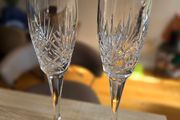 2 Cavan Crystal Champagne Flutes