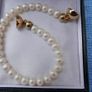 Vintage Real PEARL Bracelet clasp 925 Sterling Silver Image 7