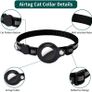 Cat AirTag Holder Collar Breakaway Reflective Strips Adjustable Kitten Collar Waterproof Cat Bell Collar Pet Air Tag Case Image 3