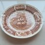 Brown and White Fair Winds Dinner Plate by Alfred Meakin Image 3