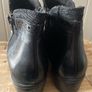 womens ankle boots Caprice black leather lined size 6 Image 4