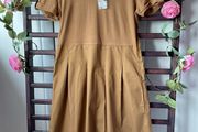 dress Bnwt tan short sleeve dress with pockets size small united colors of Benetton