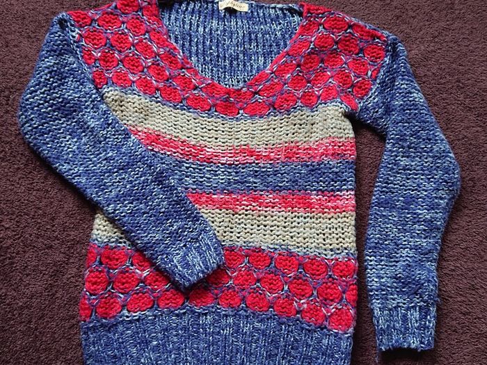 Blue/ Red Jumper  Size 8-12