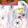 Halloween Spider Web Decoration,100g Spider Web Halloween Decoration with 20pcs Fake Spiders Web Cobweb,Stretchable Halloween Cobwebs for Halloween Decorations Haunted House Halloween Party Image 5