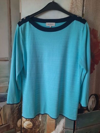 Bassini Turquoise Jumper , UK 16 (Large)