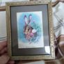 picture with rabbit old picture signed . Image 7