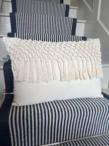 Ex display large 55cm x 38cm 100% cotton canvas cushion COVER