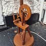 Lamp Vintage original Midcentury Spinning wheel Lamp Image 7
