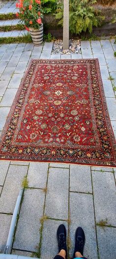Vintage Indian 100% wool handmade rug